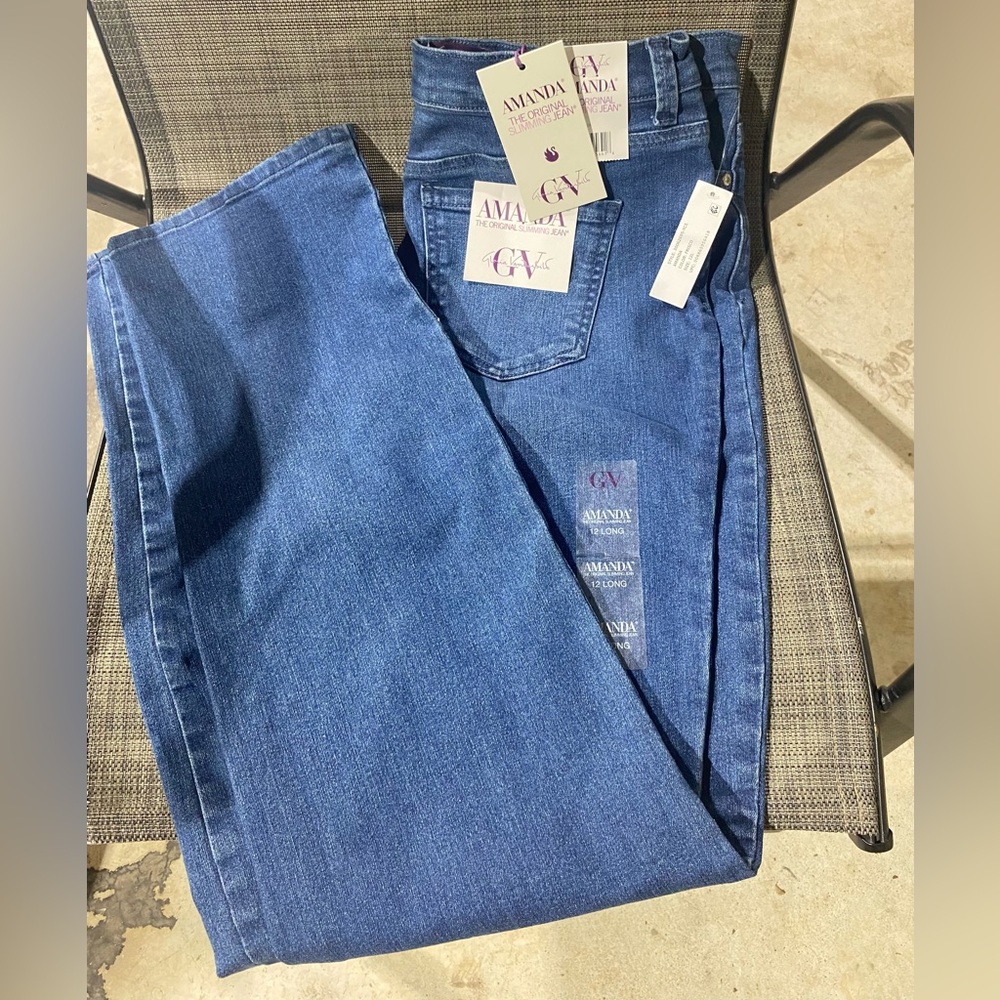 Gloria Vanderbilt Amanda Women’s Blue Jeans Size 12L